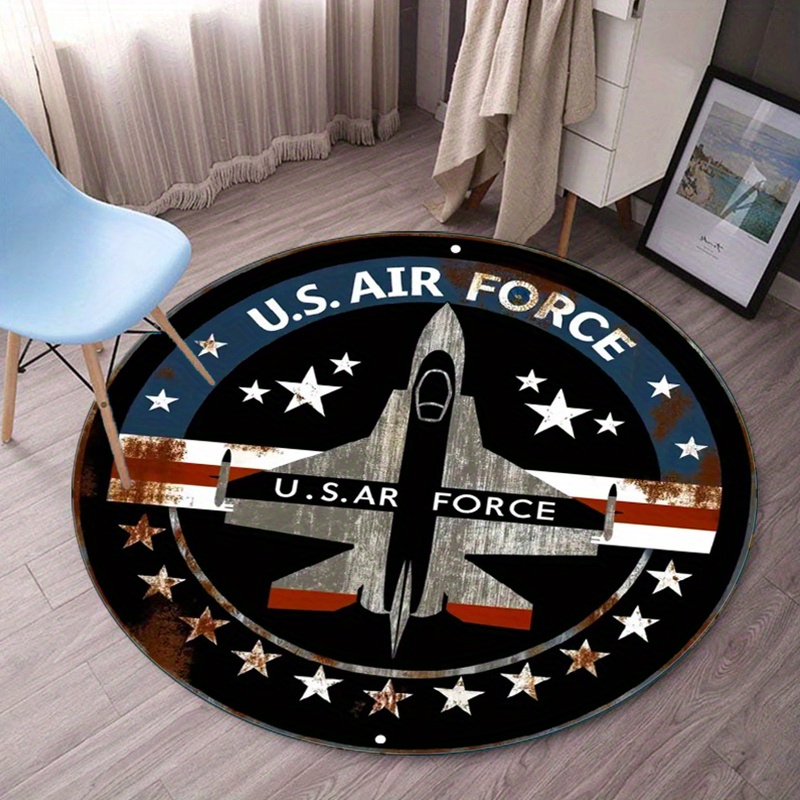 Jet Home Bathroom Mats - Alfombra redonda de la Fuerza Aérea