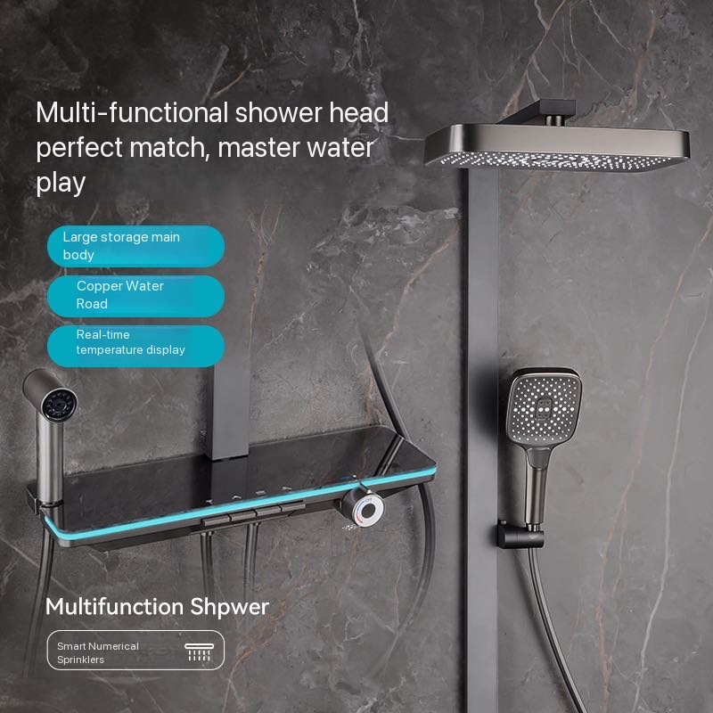 Shower Head Rain - Juego de Ducha Completo con Luz