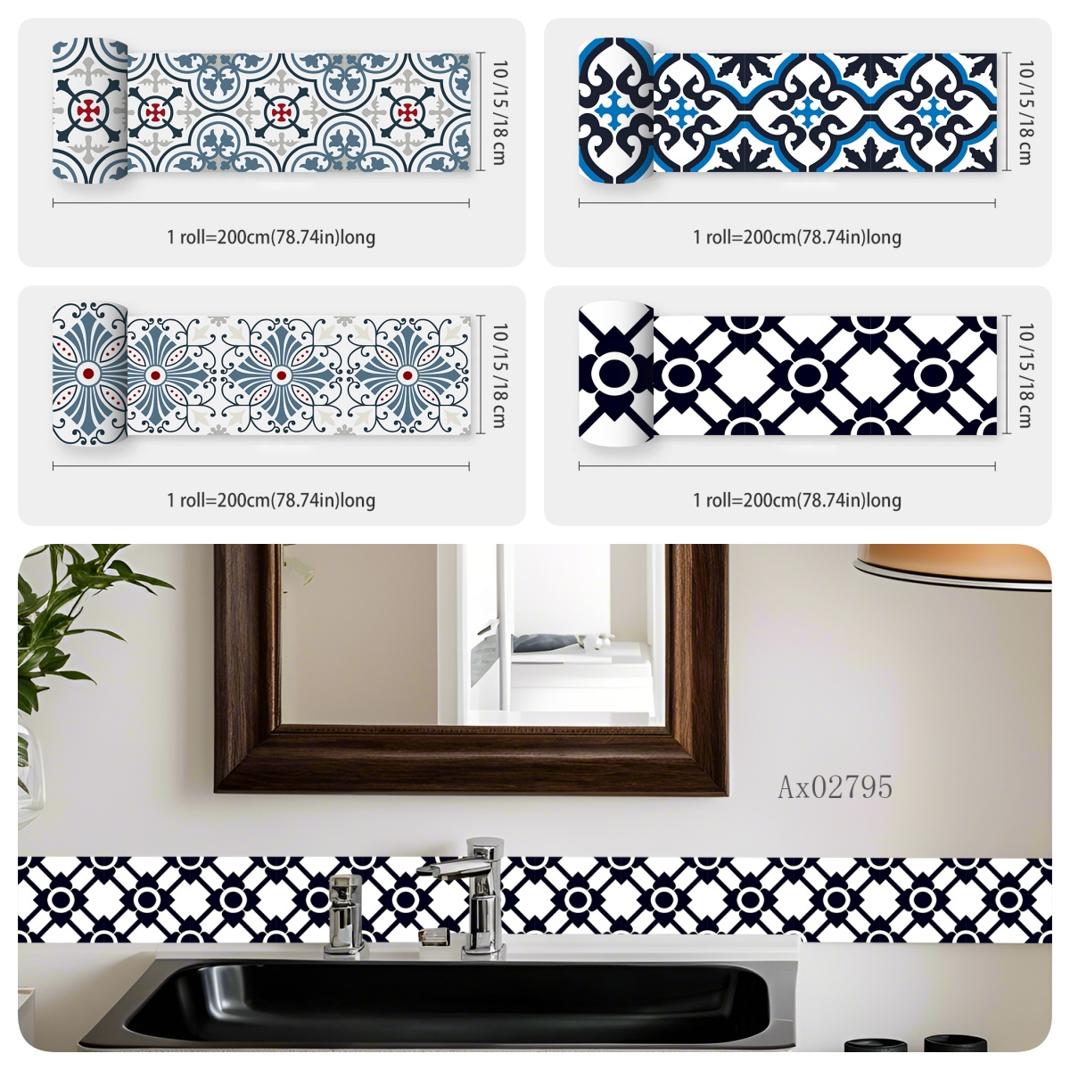 Home Bathroom Tiles Design - Adhesivos Decorativos para Azulejos Estilo Boho