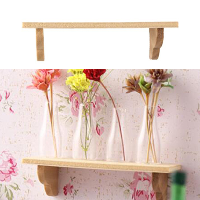Home Bathroom Accessories - Estante de pared de madera para