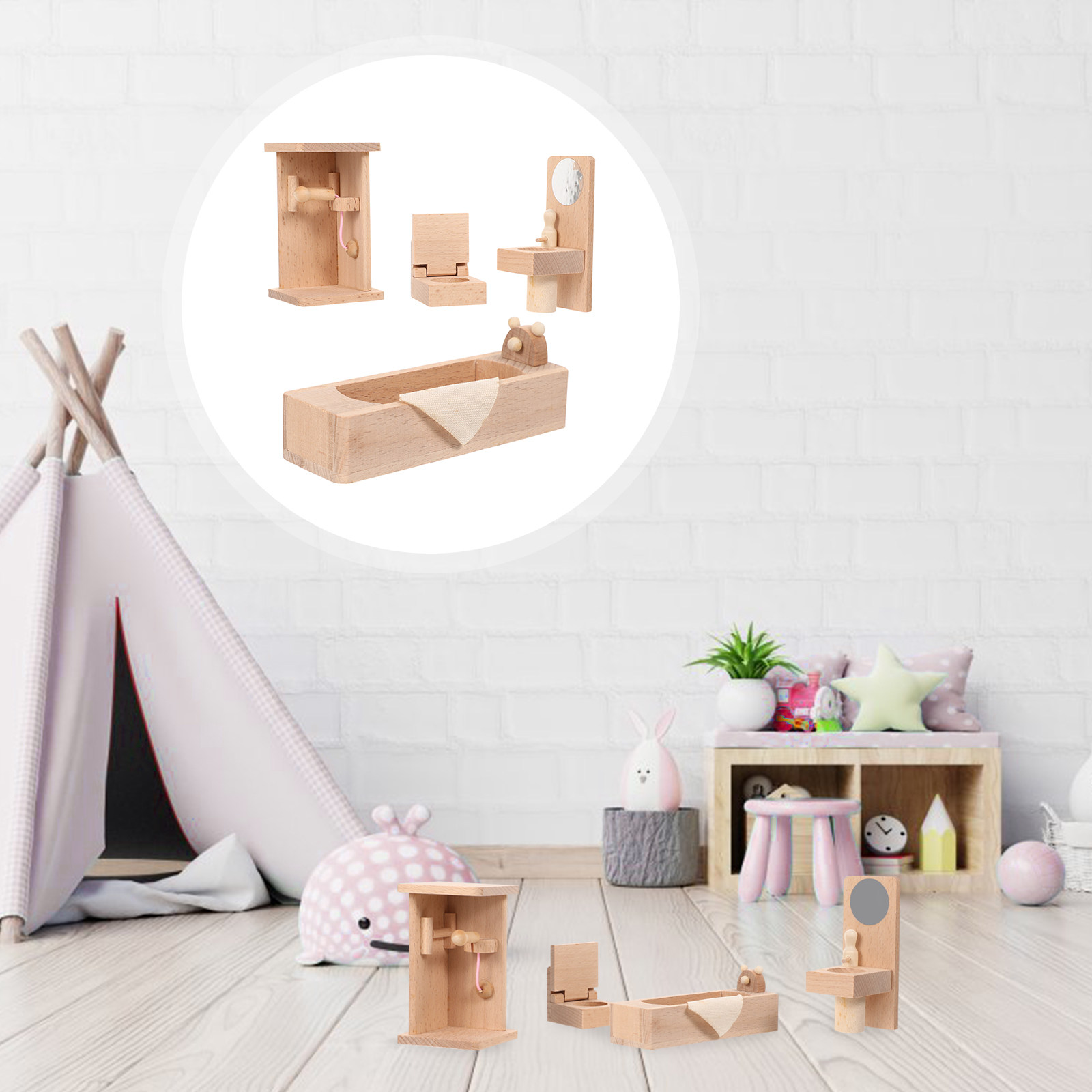 Tiny Home Bathroom Kit - 1 Juego de Muebles de Baño