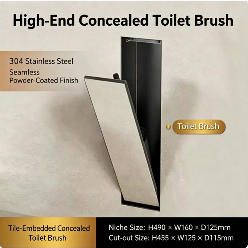 Toilet Brush Holder - Soporte oculto para escobilla de baño