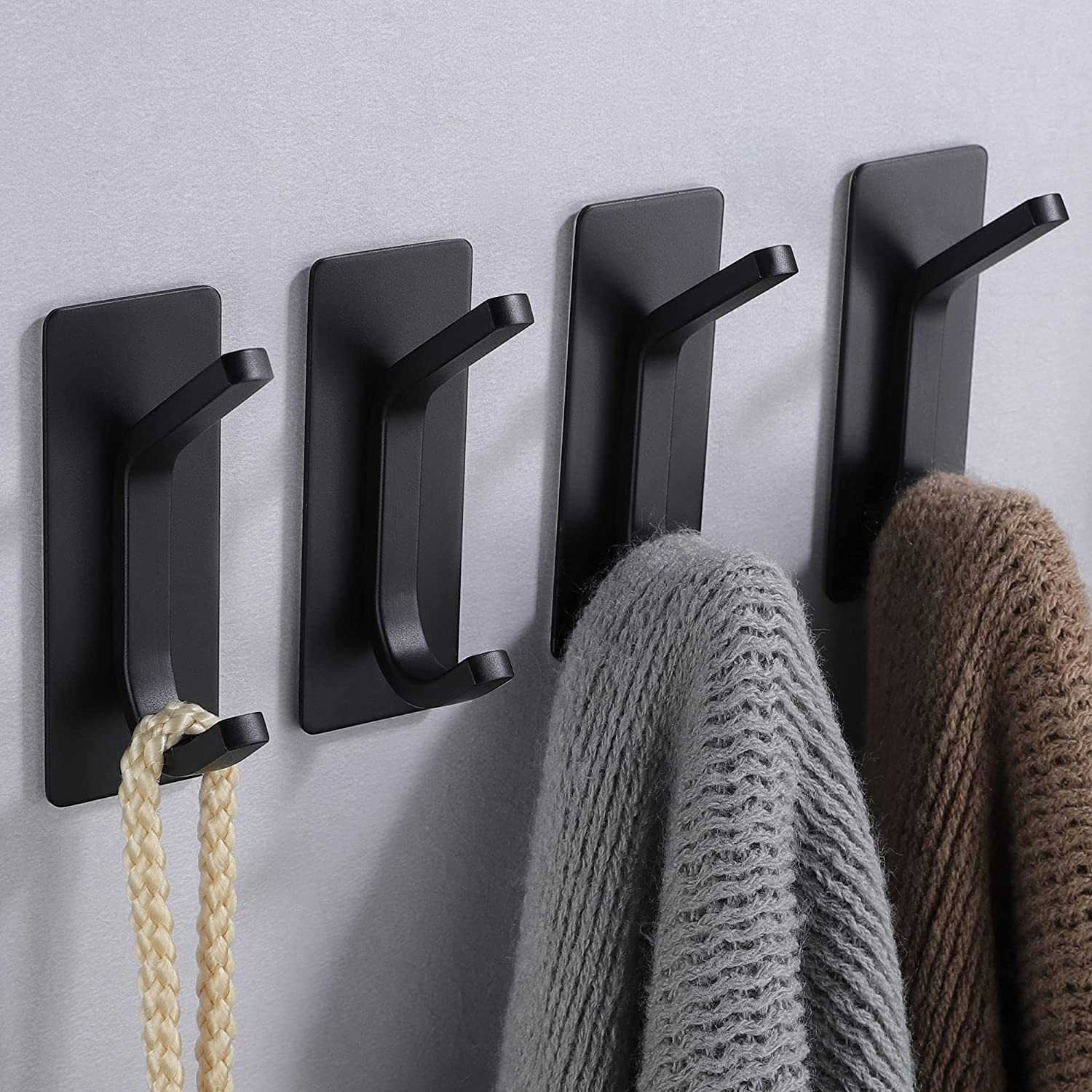 Robe Hook Adhesive - Ganchos de pared multiusos, ganchos autoadhesivos
