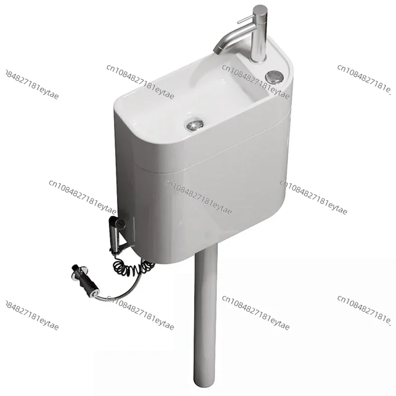 Home Bathroom With Urinal - Inodoro en cuclillas, tanque de agua