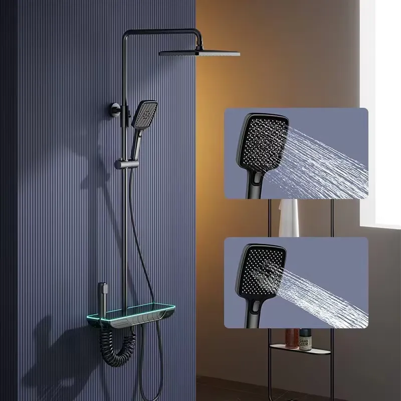 Home And Bathroom - Juego de ducha termostático digital inteligente