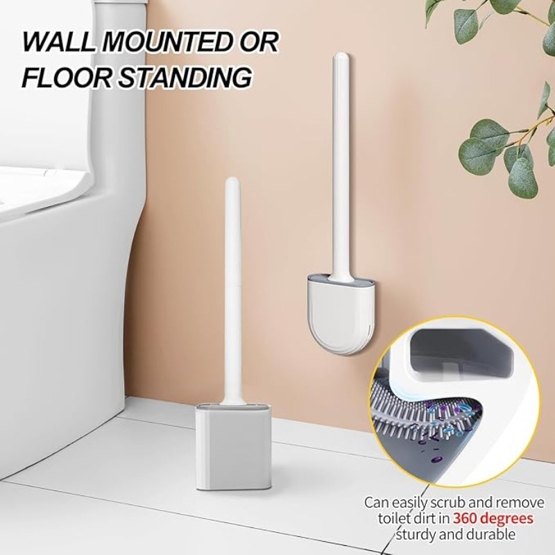 Escobilla de silicona para ino - Toilet Brush Holder reseña y precio
