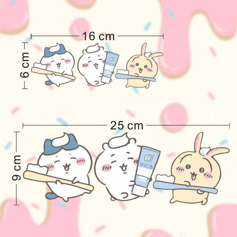 Pegatinas de Espejo Chiikawa,  - Tiny Home Bathroom Kit reseña y precio