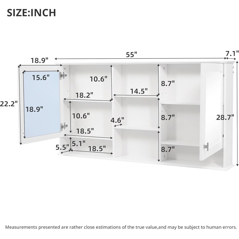 Gabinete de baño con espejo de - Home Bathroom Shelf reseña y precio