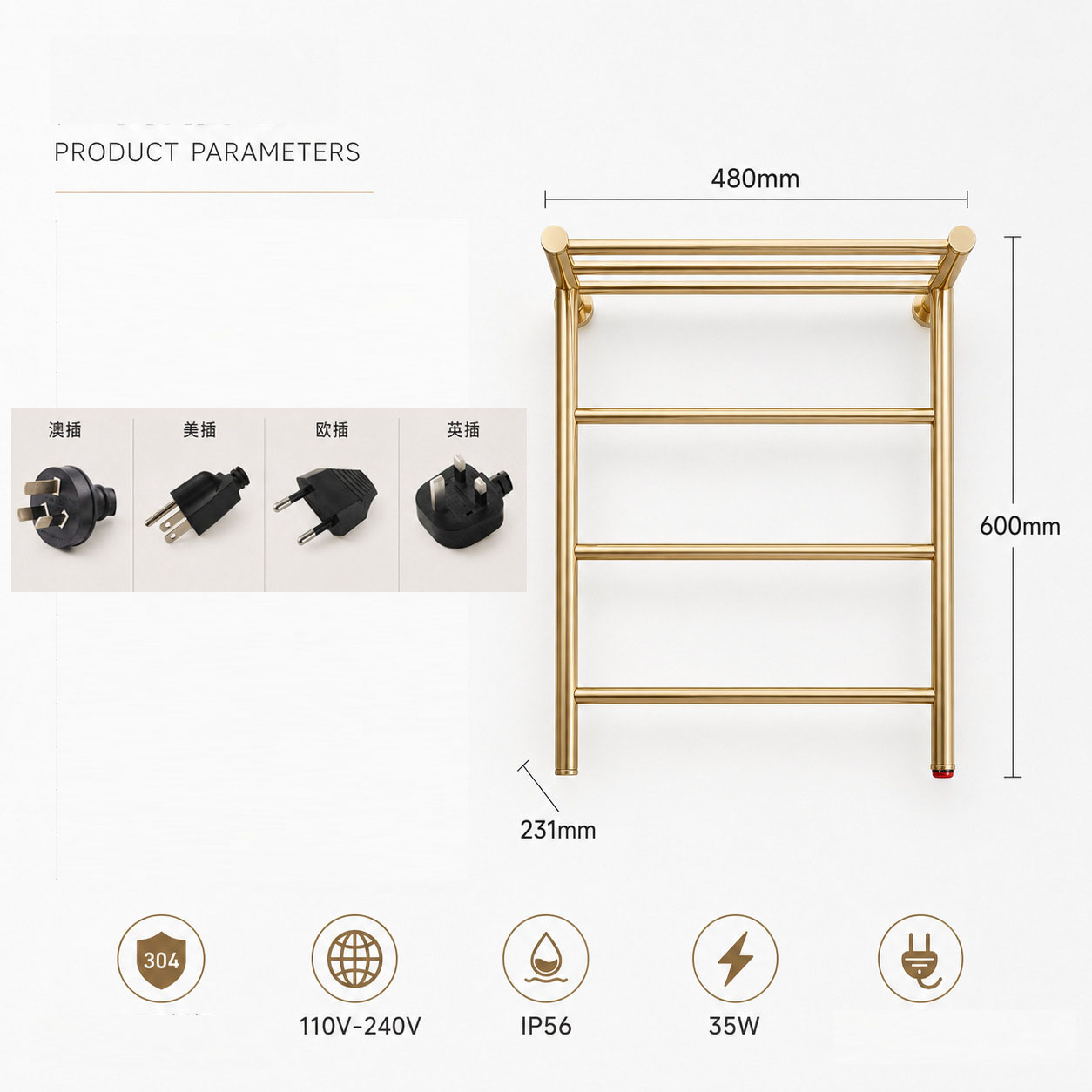 Nuevo Calentador de Toallas El - Home Bathroom Shelf reseña y precio