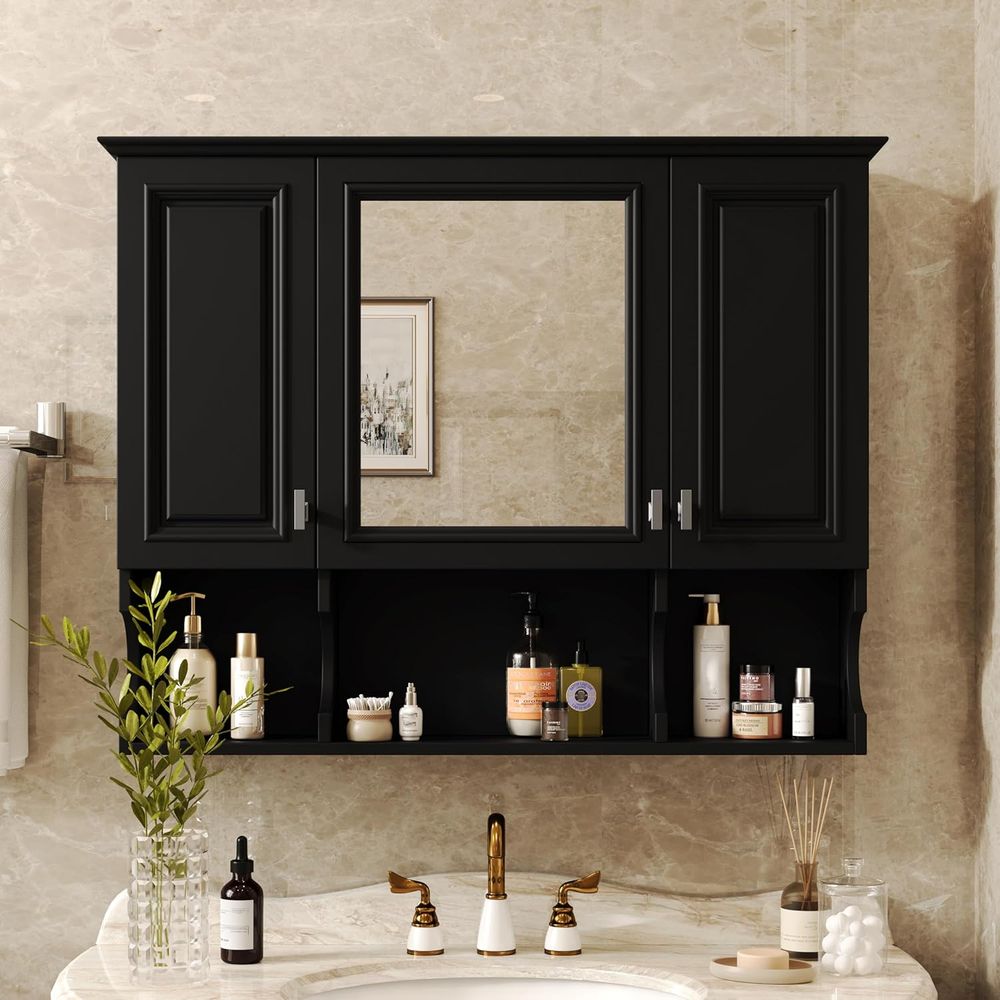 Gabinete de Baño con Espejo, B - Home Bathroom Shelf reseña y precio