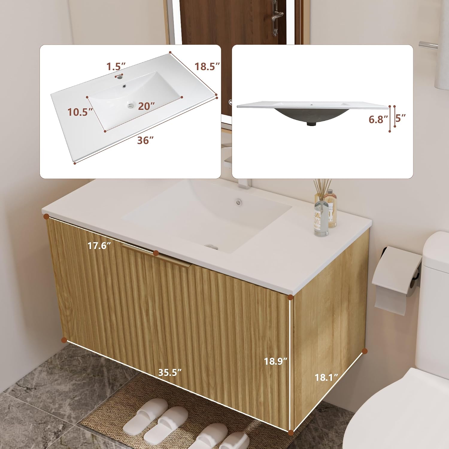 Mueble de Baño Flotante Modern - Home And Bathroom reseña y precio