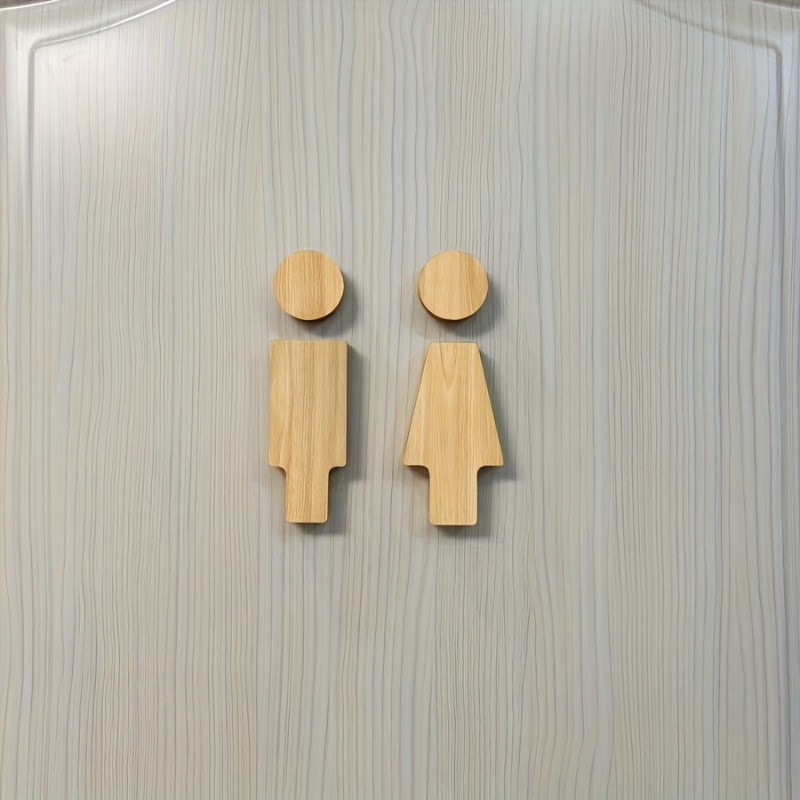 Letrero de baño de madera para - Home Bathroom Accessories reseña y precio