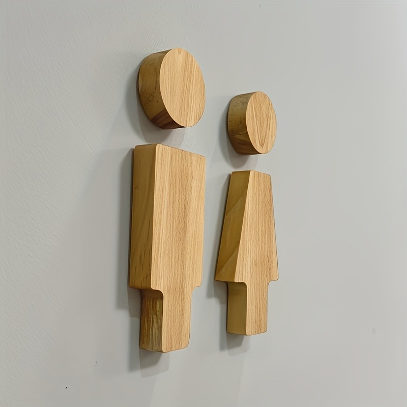Letrero de baño de madera para - Home Bathroom Accessories reseña y precio