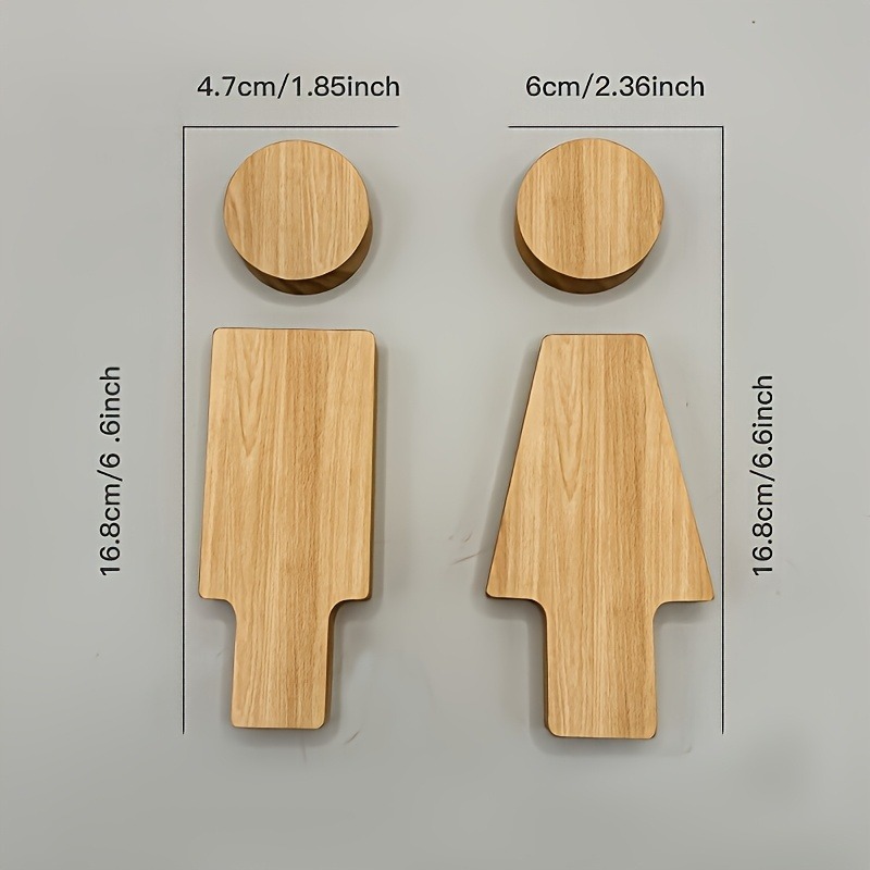 Letrero de baño de madera para - Home Bathroom Accessories reseña y precio