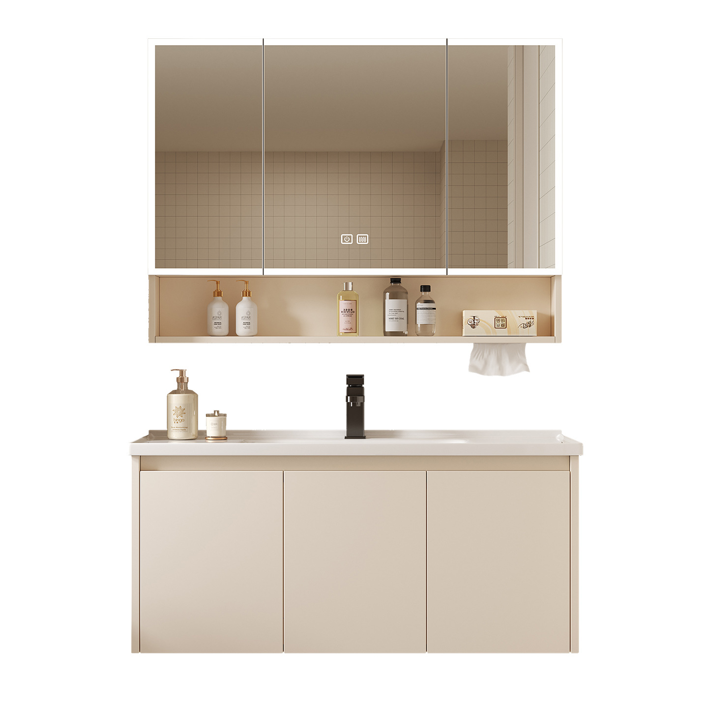 Gabinete de espejo inteligente - Home Bathroom Paper Towels reseña y precio