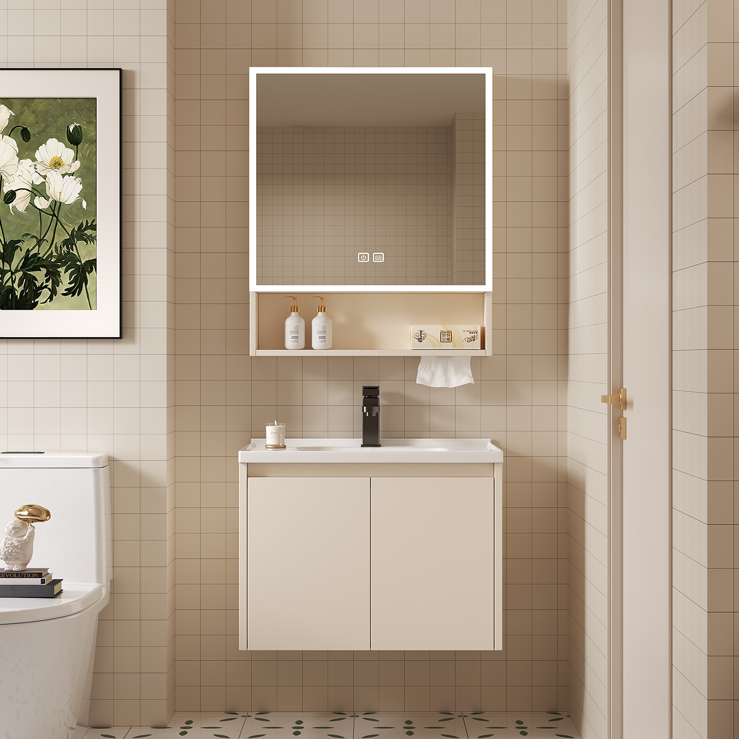 Gabinete de espejo inteligente - Home Bathroom Paper Towels reseña y precio