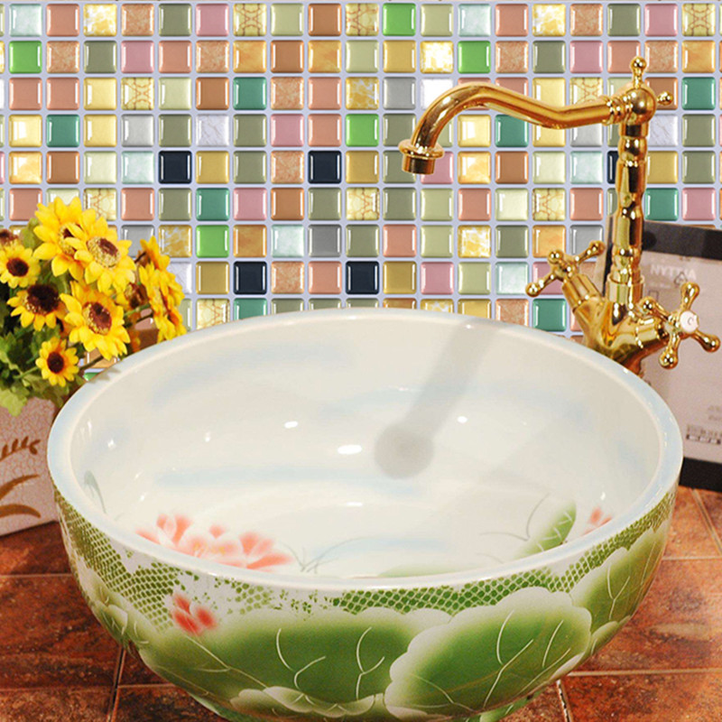 Mural de pared de mosaico 3D,  - Home Bathroom Tiles Design reseña y precio