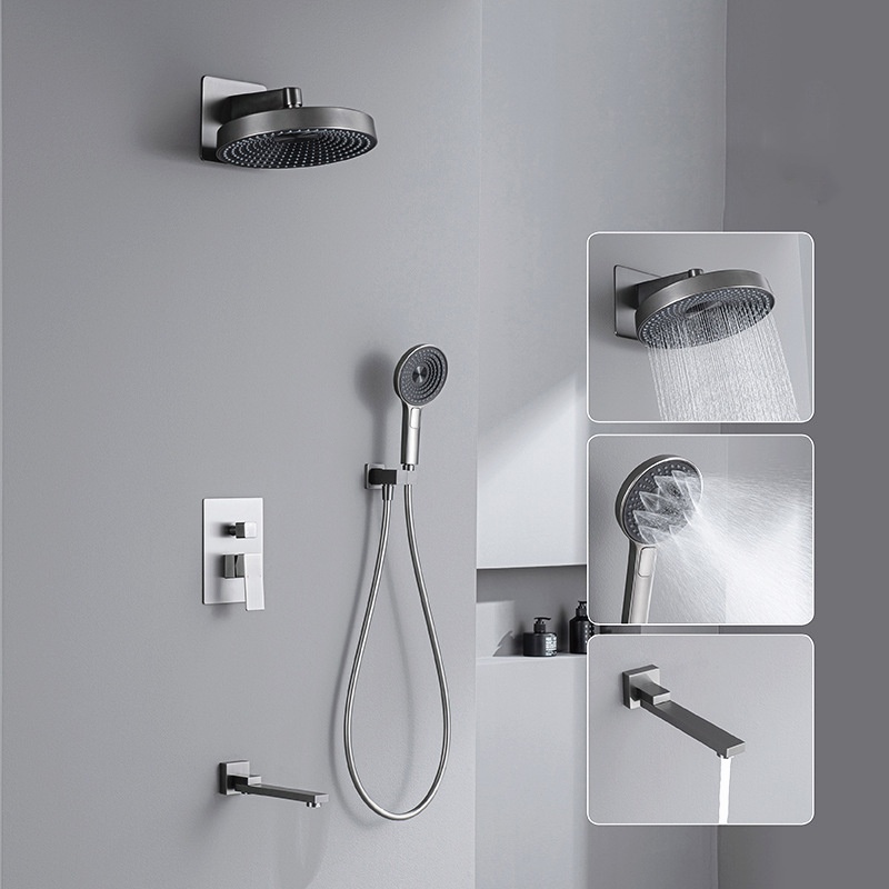Juego de Ducha Empotrado de Al - Shower Head Rain reseña y precio