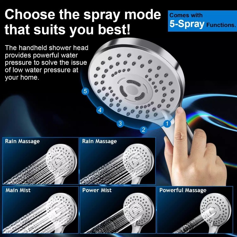 Combo de Cabezal de Ducha de L - Shower Head Rain reseña y precio