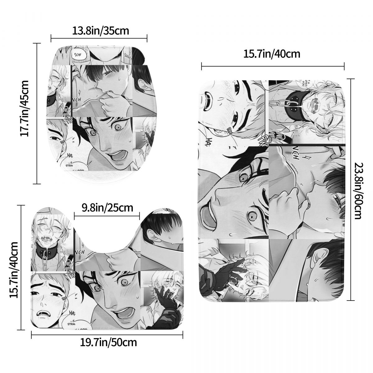 The Good Yaoi Boys Juego de 3  - Home Goods Bathroom Sets reseña y precio