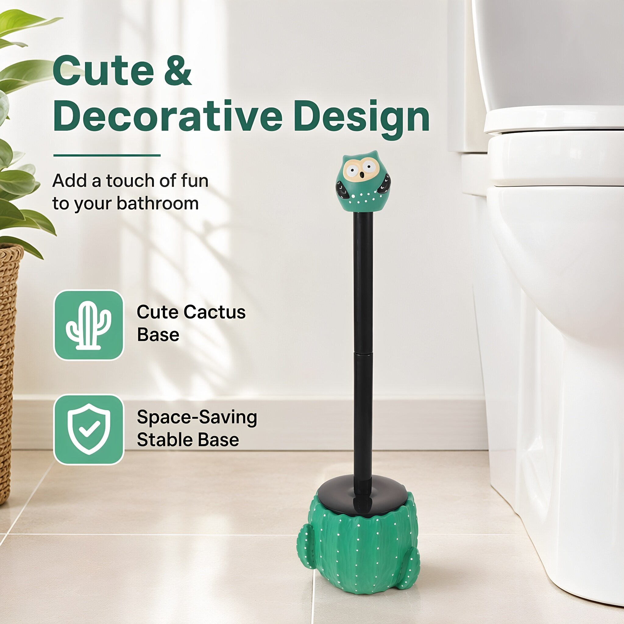 Escobilla de baño con cerdas d - Toilet Brush Holder reseña y precio